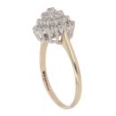 9ct Yellow Gold 0.20ct Brilliant Cut Diamond Cluster Ring