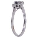 18ct White Gold 0.25ct Diamond and Sapphire Three Stone Ring