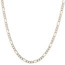9ct Yellow Gold Diamond Cut Figaro Chain 20"