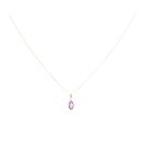 9ct Yellow Gold Amethyst Pendant And Chain 18"