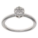9ct White Gold 0.25ct Brilliant Cut Diamond Cluster Ring