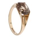 9ct Yellow Gold Smoky Quartz Single Stone Ring