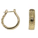14ct Yellow Gold Monaco Classic Plain Flex Link Hoop Earrings