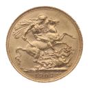 1907 Edward VII Large Head UK Full Sovereign Coin