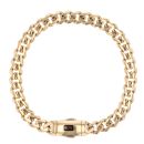 14ct Yellow Gold Monaco Classic Plain Lock Curb Bracelet 7"