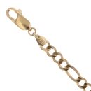 9ct Yellow Gold Figaro Bracelet 7"