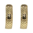 14ct Yellow Gold Monaco Classic Plain Flex Link Hoop Earrings