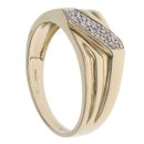 9ct Yellow Gold 0.10ct Diamond Signet Ring