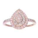 9ct Rose Gold 0.60ct Diamond Cluster Ring