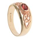 9ct Yellow And Rose Gold Garnet Celtic Clogau Ring