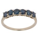 9ct Yellow Gold Eternity Sapphire Ring