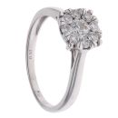 9ct White Gold 0.50ct Brilliant Cut Diamond Solitaire Ring