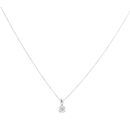 Platinum 0.33ct Brilliant Cut Diamond Solitaire Pendant And Chain 16"