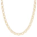 9ct Yellow Gold Patterned and Plain Belcher Chain 26"