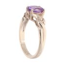 9ct Yellow Gold Created Amethyst Stone Set Ring