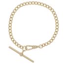 9ct Yellow Gold T-Bar Albert Bracelet 7"