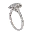 18ct White Gold 0.70ct Brilliant Cut Diamond Cluster Ring