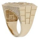 9ct Yellow Gold Cubic Zirconia Signet Ring