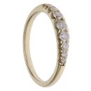 9ct Yellow Gold 0.50ct Brilliant Cut Diamond Half Eternity Ring