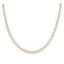 9ct Yellow And White Gold Double Patterned Curb Chain 18"