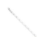 9ct White Gold Greek Key Bracelet 7"