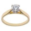 18ct Yellow Gold 0.49ct Brilliant Cut Diamond Solitaire Ring