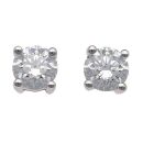 18ct White Gold 0.50ct Brilliant Cut Diamond Solitaire Earrings
