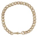 9ct Yellow Gold Rollerball Bracelet 8"