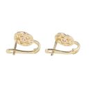 14ct Yellow Gold Pink Gemstone Star Earrings