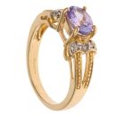 18ct Yellow Gold 0.02ct Diamond And Tanzanite Ring