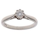 Platinum 0.20ct Brilliant Cut Diamond Solitaire Ring