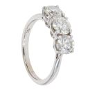 18ct White Gold 1.96ct Diamond Trilogy Ring