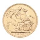 1906 Edward VII Large Head UK Full Sovereign Coin