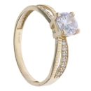9ct Yellow Gold Cubic Zirconia Single Stone Ring