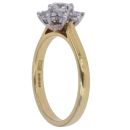 18ct Yellow Gold 0.75ct Brilliant Cut Diamond Cluster Ring