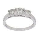 9ct Yellow Gold 0.50ct Brilliant Cut Diamond Trilogy Ring