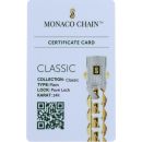 14ct Yellow Gold Monaco Curb Classic Cubic Zirconia Pave Lock Chain 16"