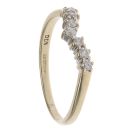9ct Yellow Gold 0.25ct Brilliant Cut Diamond Wishbone Ring