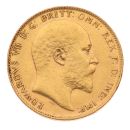 1907 Edward VII Large Head UK Full Sovereign Coin