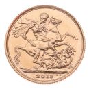 2013 Elizabeth II Fourth Portrait UK Full Sovereign Coin