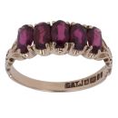 9ct Yellow Gold Five Stone Garnet Ring