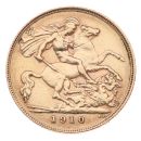 1910 Edward VII Large Head UK Half Sovereign Coin
