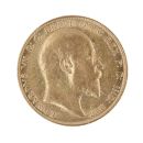 1907 Edward VII Large Head UK Full Sovereign Coin