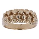 9ct Yellow Gold Two Row Keeper Ring