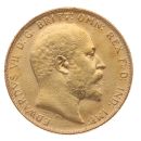 1907 Edward VII Large Head UK Full Sovereign Coin
