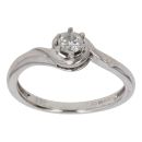 9ct White Gold 0.17ct Brilliant Cut Diamond Solitaire Ring