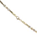 14ct Yellow And White Gold Double Fetter Link 24" Chain