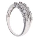 9ct White Gold 0.40ct Brilliant And Baguette Cut Diamond Ring