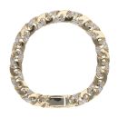 9ct Yellow and White Gold Cubic Zirconia Fancy Bracelet 7.5"