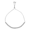 Silver Cubic Zirconia Toggle Cluster Bracelet